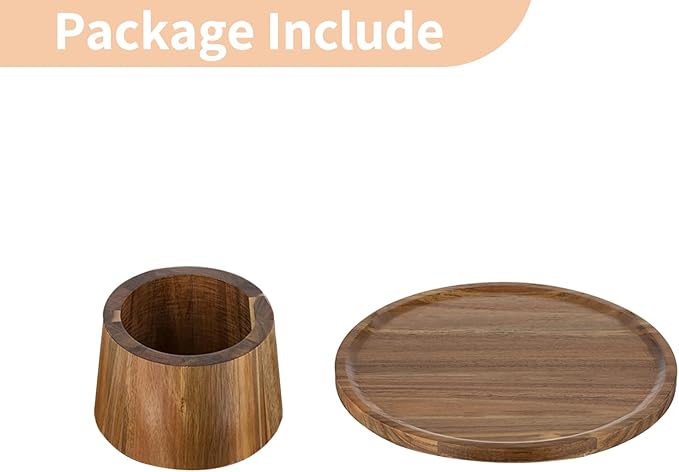 Wood Cake Stand Cupcake Stand: Small Round Cake Display Holder 7.6 Inch Pastry Stands Muffin Snack Platter for Kitchen Wedding Reception Bakery Baby Shower Graduation Dessert Table- 6 Inch Cake