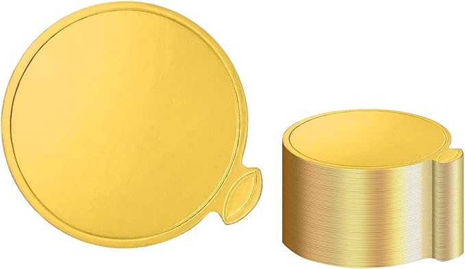 3.15 Inch Mini Round Golden Cake Boards 100pcs Mousse Cupcake Base Paper Plates Circle Dessert Board (Gold 3inch 100pcs)
