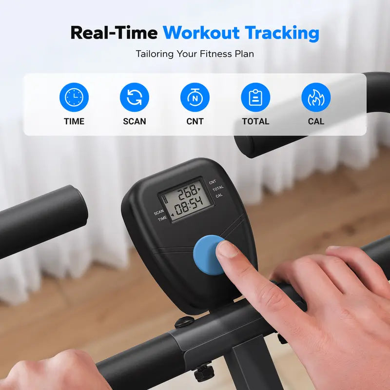 Squat Machine Glutes Workout Adjustable Resistance Foldable Exercise Equipment Leg Exercise Machine with 350lbs Weight Capacity, Rowing Machine